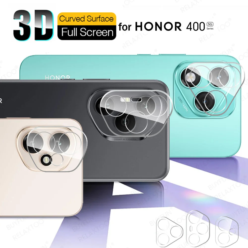 3D Tempered Glass Camera Cover For Honor 400 Pro Honor400 Lite 400Pro 400Lite Honor400Pro 5G Global Rear HD Lens Protector Film