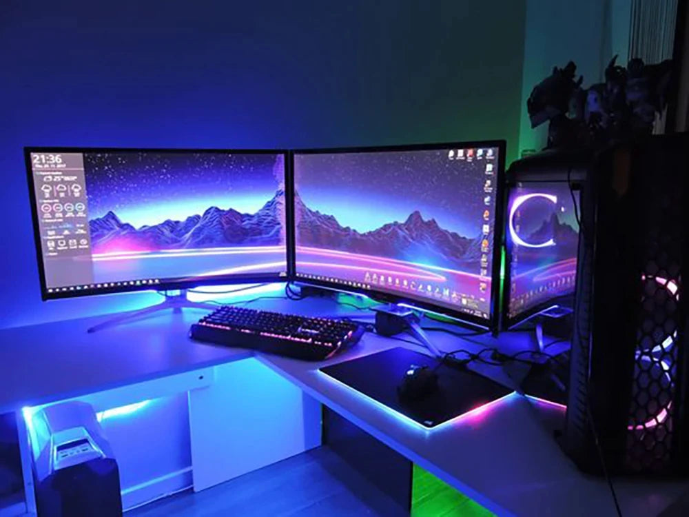 Bluetooth LED Strip Lights Smart SMD 5050 APP Remote Control Flexible Ribbon Diode Lamp Tape TV Backlights Game Room Home Decor RELUX.STORE