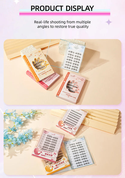 Yelix Self-adhesive Glue Free False Eyelashes Reusable DIY Segmented DIY Lashes Clusters No Glue Needed Natural Soft Lashes RELUX.STORE
