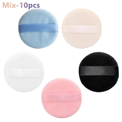 5/10Pcs Round Makeup Sponges Cosmetics Tools Soft Velvet Powder Puff Blender Sponges Facial Foundation Puffs Make Up Accessories RELUX.STORE