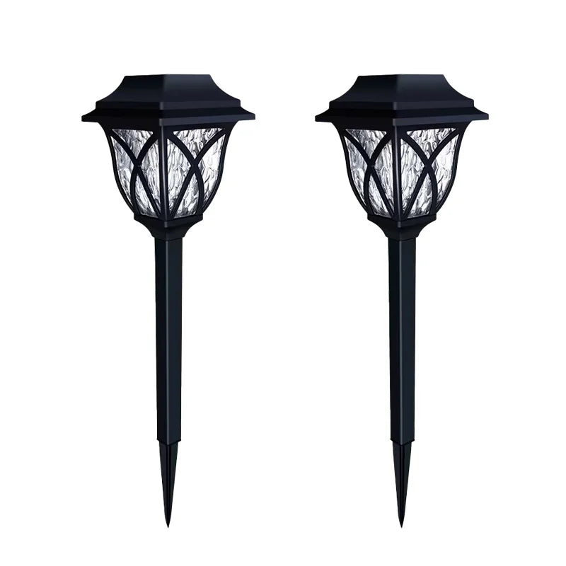 2pcs LED Solar Lawn Lights Outdoor Waterproof Garden Pathway Lamps Warm Light for Villa Courtyard Landscape Decoration Miflame RELUX.STORE
