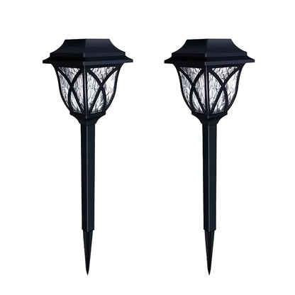 2pcs LED Solar Lawn Lights Outdoor Waterproof Garden Pathway Lamps Warm Light for Villa Courtyard Landscape Decoration Miflame RELUX.STORE