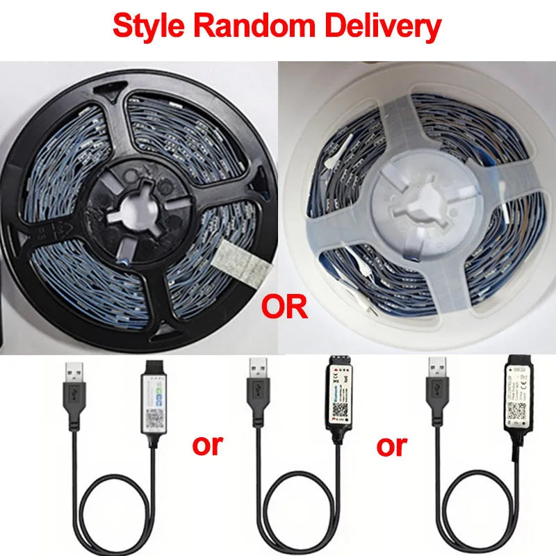 Bluetooth LED Strip Lights Smart SMD 5050 APP Remote Control Flexible Ribbon Diode Lamp Tape TV Backlights Game Room Home Decor RELUX.STORE