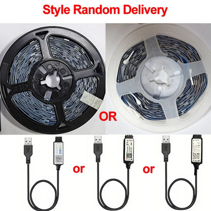 Bluetooth LED Strip Lights Smart SMD 5050 APP Remote Control Flexible Ribbon Diode Lamp Tape TV Backlights Game Room Home Decor RELUX.STORE