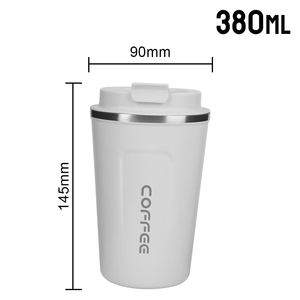 Thermo Cafe Coffee Mug Car Thermos Mug 380/510ML Leak_Proof Travel Thermo Cup for Tea Water Coffee Double Stainless Steel RELUX.STORE