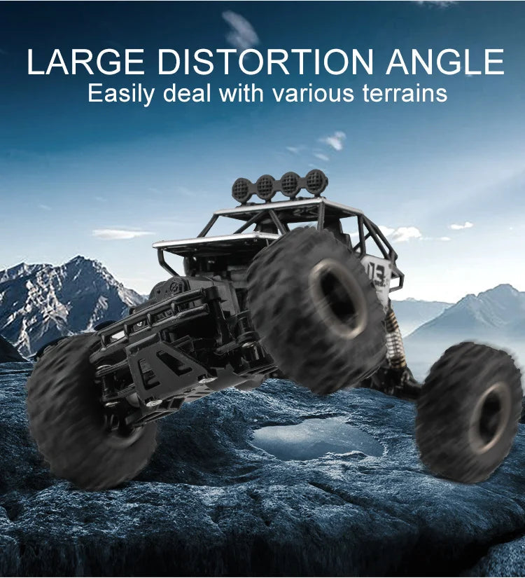 RC Cars Remote Control Car 1:12/16 Off Road Truck Metal Shell LED Headlights Offroad Monster RC Trucks 4WD All Terrain Toys Kids
