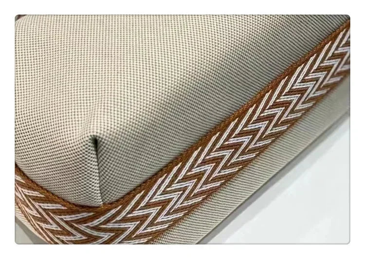 2024 New Large Capacity Canva Makeup Bag Soft Texture Fashionable Women's Shoulder Bag Color Blocking Handbag From China RELUX.STORE