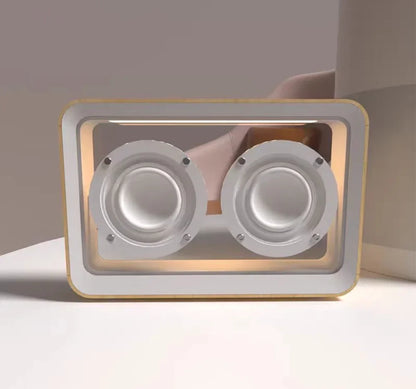Wireless Bluetooth Speaker with Duel Horn Transparent Comfortable Reading Light Portable Stereo HIFI Sound Quality Music Box