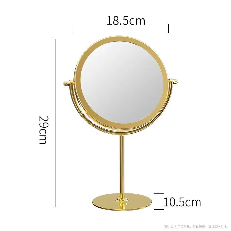 360 Degrees Rotate Iron Desktop Mirror Texture Ladies Makeup Mirror Creative Iron Mirror Strong Sense Of Style RELUX.STORE