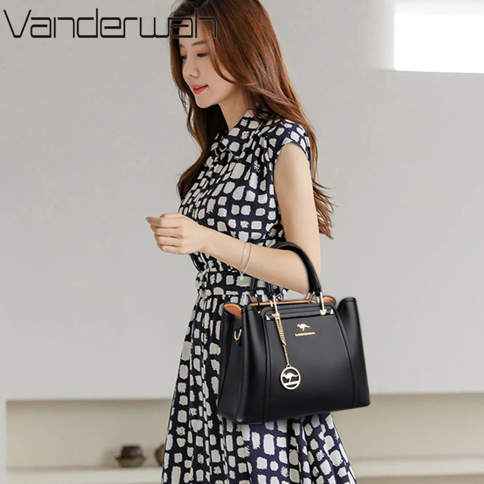 2024 Luxury Women Designer 3 Layers Shoulder Crossbody Sac Ladies Large Capacity Leather Handbags Shopper Brand Messenger Totes RELUX.STORE