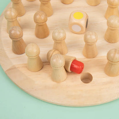 Wooden Memory Match Stick Chess Color Game Board Puzzles Montessori Educational Toy Cognitive Ability Learning Toys For Children RELUX.STORE