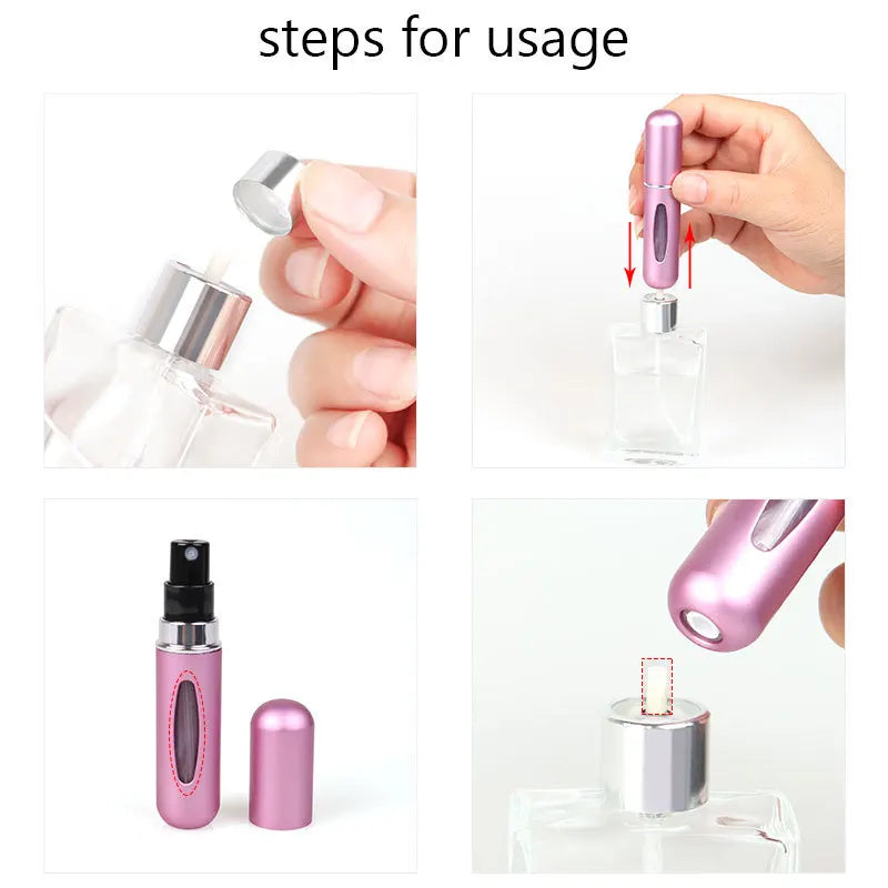 5ml Perfume Refill Bottle Portable Mini Refillable Spray Jar Scent Pump Empty Cosmetic Containers Atomizer for Travel Tool Hot RELUX.STORE