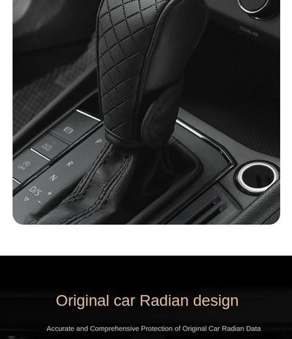 High Quality Car Shift Handle Cover PU Leather Non-slip Wear-resistant Universal Car Automatic Gear Sheath Car Decoration