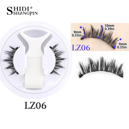 1 Pair Reusable Magnetic Eyelashes Tweezers Set Faux Mink Lashes Handmade 3D Natural False Eyelashes and Magnetic Tweezers Set RELUX.STORE