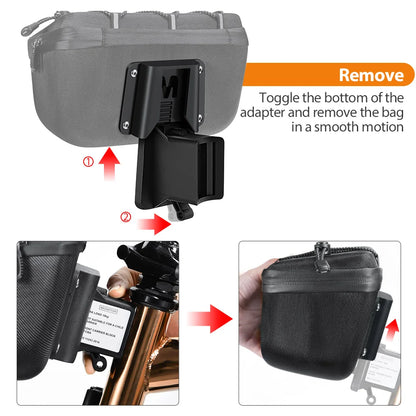 NEWBOLER Folding Bike Handlebar Bag Multi-functional Brompton Bag Bike Front Bag Bike Basket Bag For Brompton Folding Bike