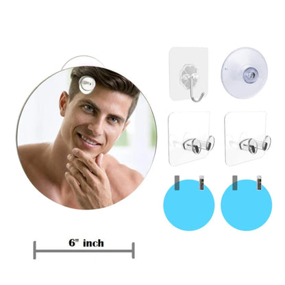 Acrylic Anti Fog Mirror Bathroom Tools Shower Shaving Fogless Mirror Washroom Travel Accessories With Wall Suction For Men Women