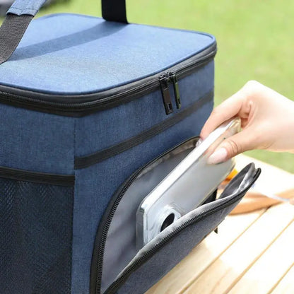 Large Capacity Leak Proof Lunch Backpack Thermal Large Picnic Cool and Warm Insulated Bag Outdoor Storage Shoulder Bag