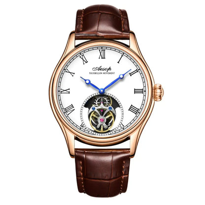 Aesop Real Flying Tourbillon Movement Mechanical Watches Luxury Watch for Men Skeleton Tourbillon Watch Sapphire Official StoreS