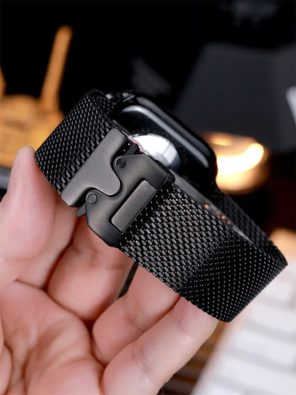 Milanese Loop Strap For Apple Watch Band Ultra 2 49mm 46mm 45mm 44mm 42mm Stainless Steel Metal for iWatch Series 10 9 8 7 6 5 4
