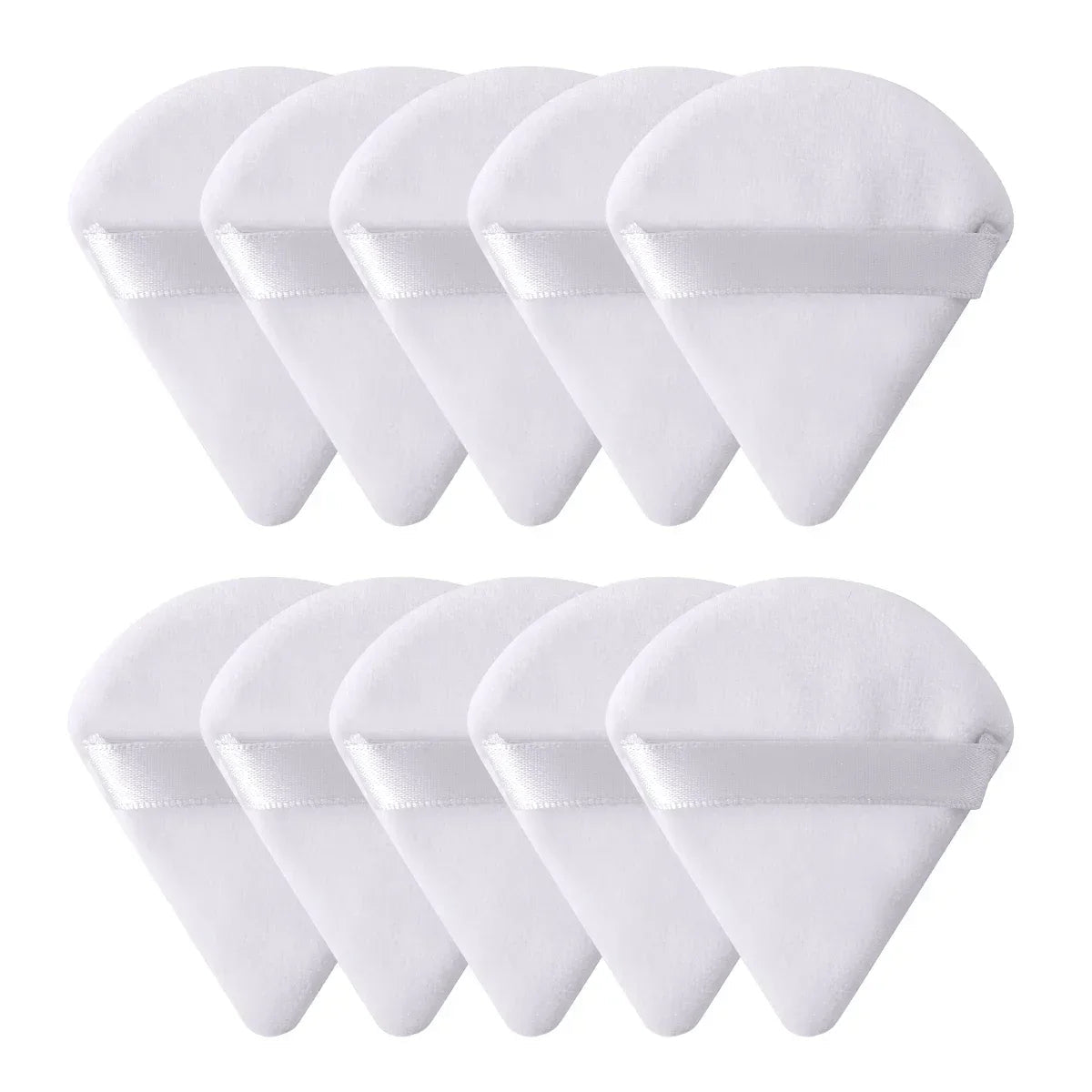 10/20Pcs Triangle Velvet Powder Puff Pizza Flours Mini Face Makeup Sponge Cosmetics Washable Lightweight Makeup Tool RELUX.STORE
