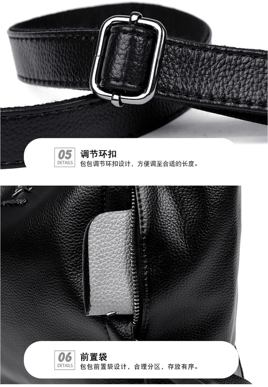 Luxury Soft Genuine Leather Handbag Fashion Women Shoulder Messenger Bag Solid Color Cowhide Tote Fashion Female Crossbody Sac RELUX.STORE