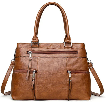 Elegant Handbag for Women High Quality Leather Top-Handle Bags Purse Ladies Shoulder Crossbody Bag Large Casual Tote 2025 Hot RELUX.STORE