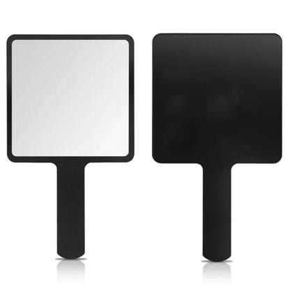 1Pcs Plastic Handle Handheld Makeup Vanity Mirror Portable Square Eyelash Extension Mirror Women Cosmetic Beauty Salon Supplies RELUX.STORE