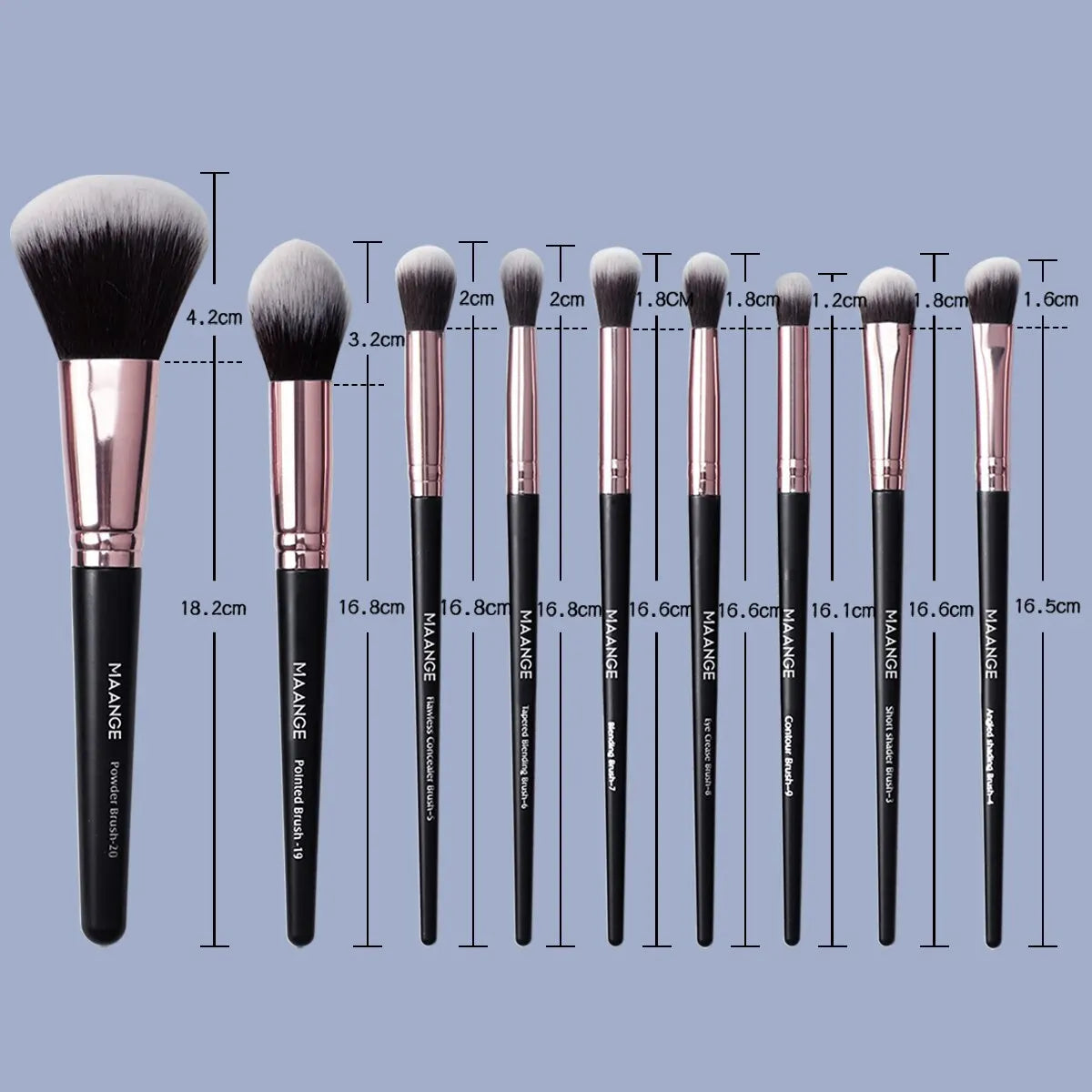 Maange 20Pcs Makeup Brushes with Box Professional Cosmetic Powder Eye Shadow Foundation Blush Blending Beauty Tool For Women RELUX.STORE
