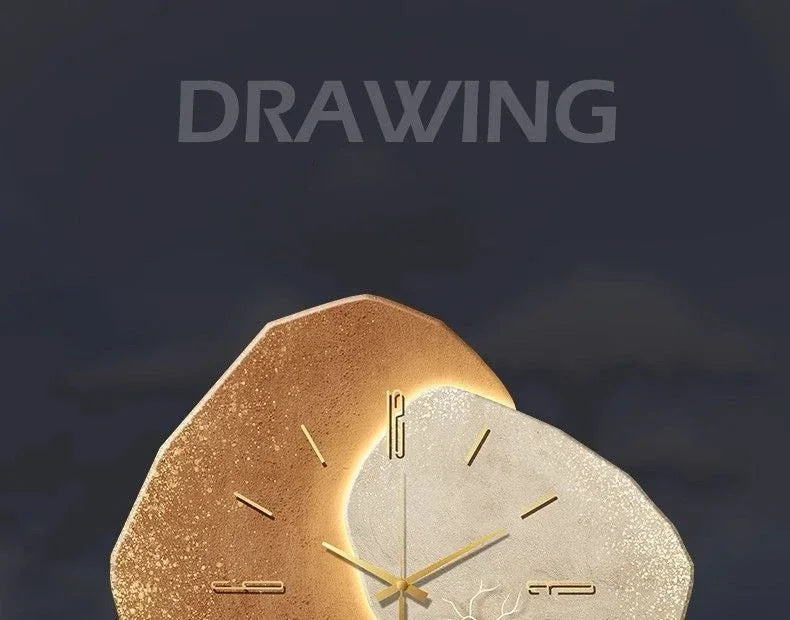 Modern wall clock in living room stylish large living room clock light design mechanism Nordic bedroom with silent decoration RELUX.STORE