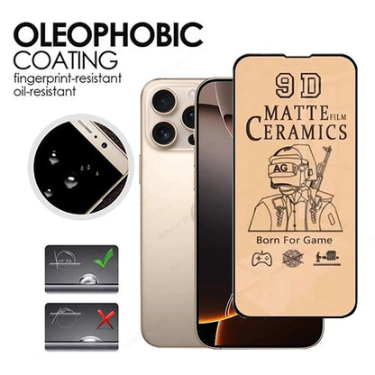 Ceramic Screen Protector For iPhone 17 16 15 14 13 Pro Max Matte Ceramic Film For iPhone 11 12 17 Pro Soft Film Not Glass RELUX.STORE