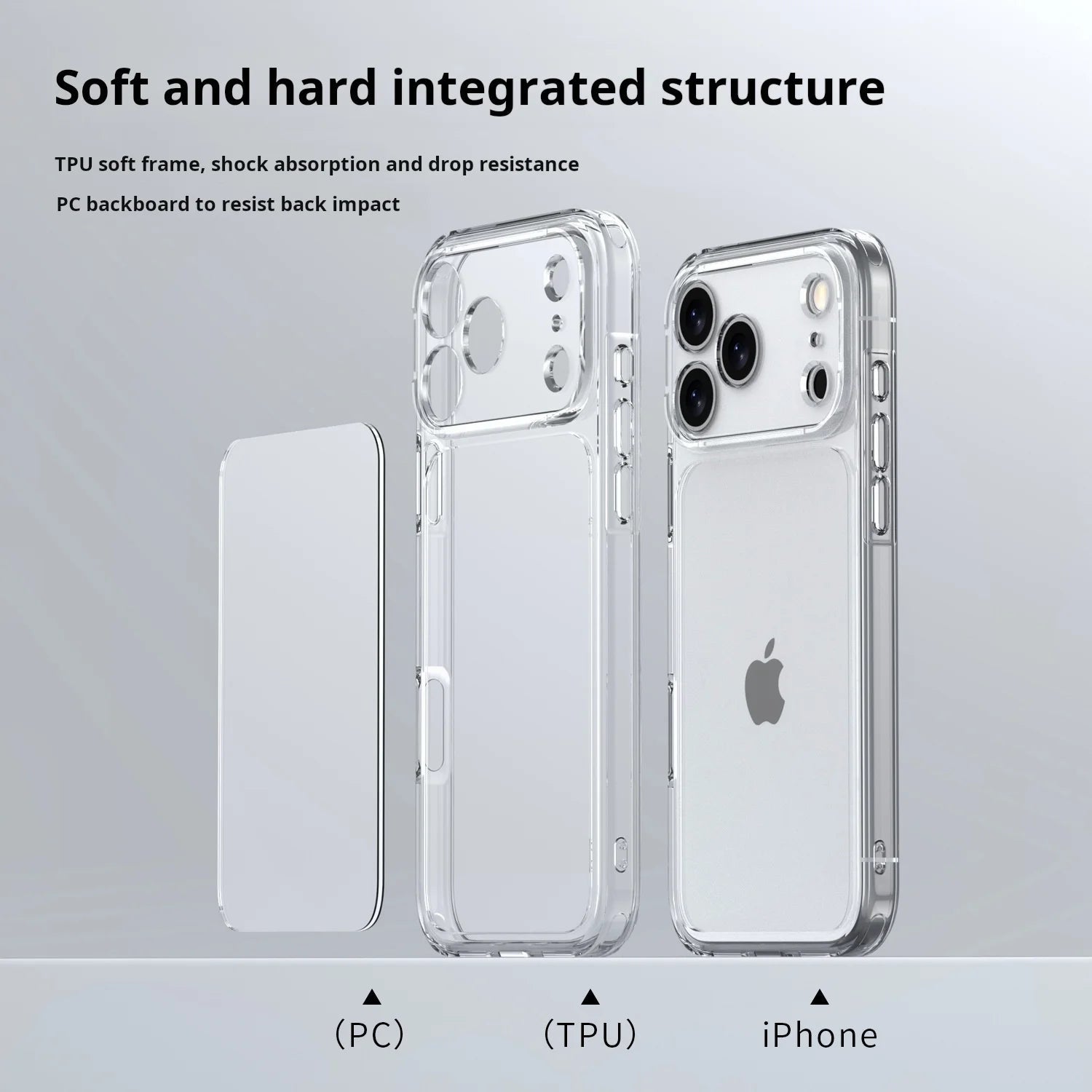 Luxury Hybrid Transparent Shockproof Phone Case For iPhone 17 Pro Max 17 Air 17Pro Max Clear Hard Acrylic Protective Back Cover RELUX.STORE