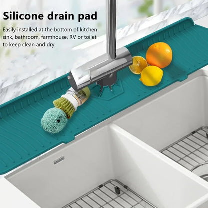 24.01/29.92 Inch Kitchen Long Silicone Sink Faucet Mat Splash Guard for Absorbent Sink Countertop Protectors Mat Kitchen Gadgets