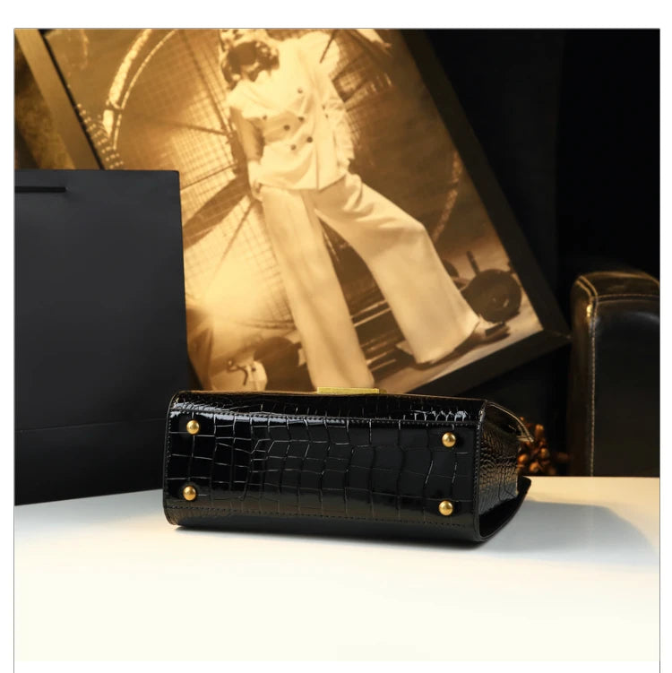 High-grade light luxury handbag 2024 new autumn and winter fashion Tote bag women's crocodile print single shoulder crossbodybag RELUX.STORE