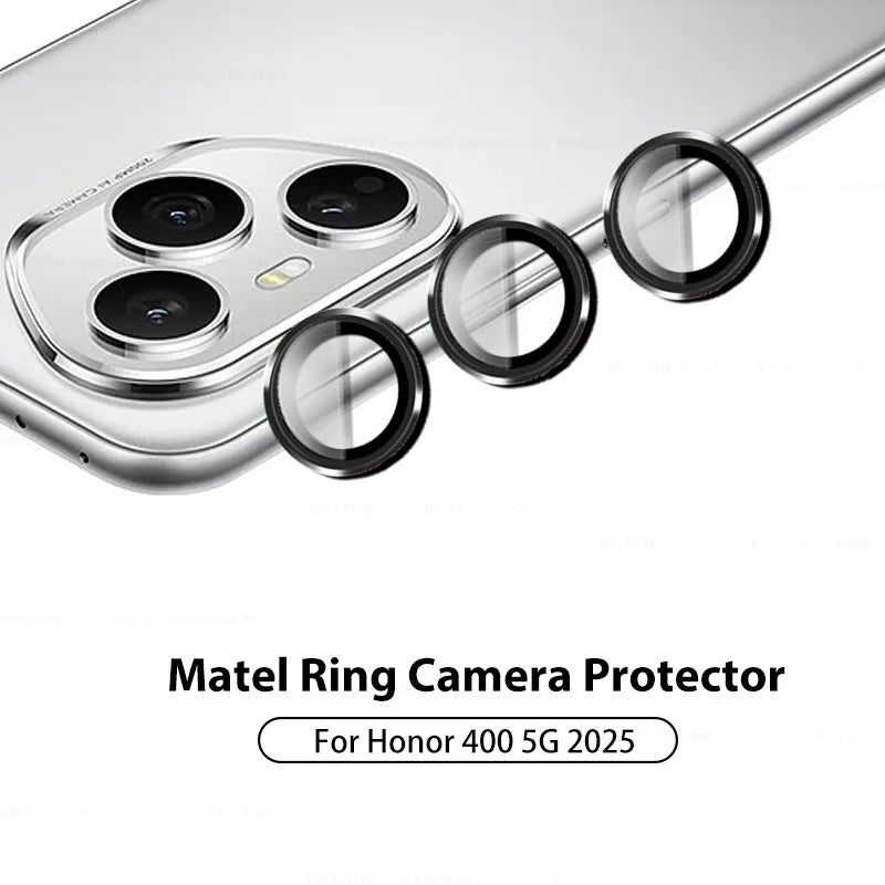 3D Camera Protector Glass For Honor 400 Pro Tempered Glass Lens Metal Rear Ring Honor400 Pro Honar 400Pro 5G DNY-NX9 DNP-NX9