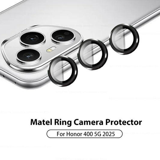 3D Camera Protector Glass For Honor 400 Pro Tempered Glass Lens Metal Rear Ring Honor400 Pro Honar 400Pro 5G DNY-NX9 DNP-NX9