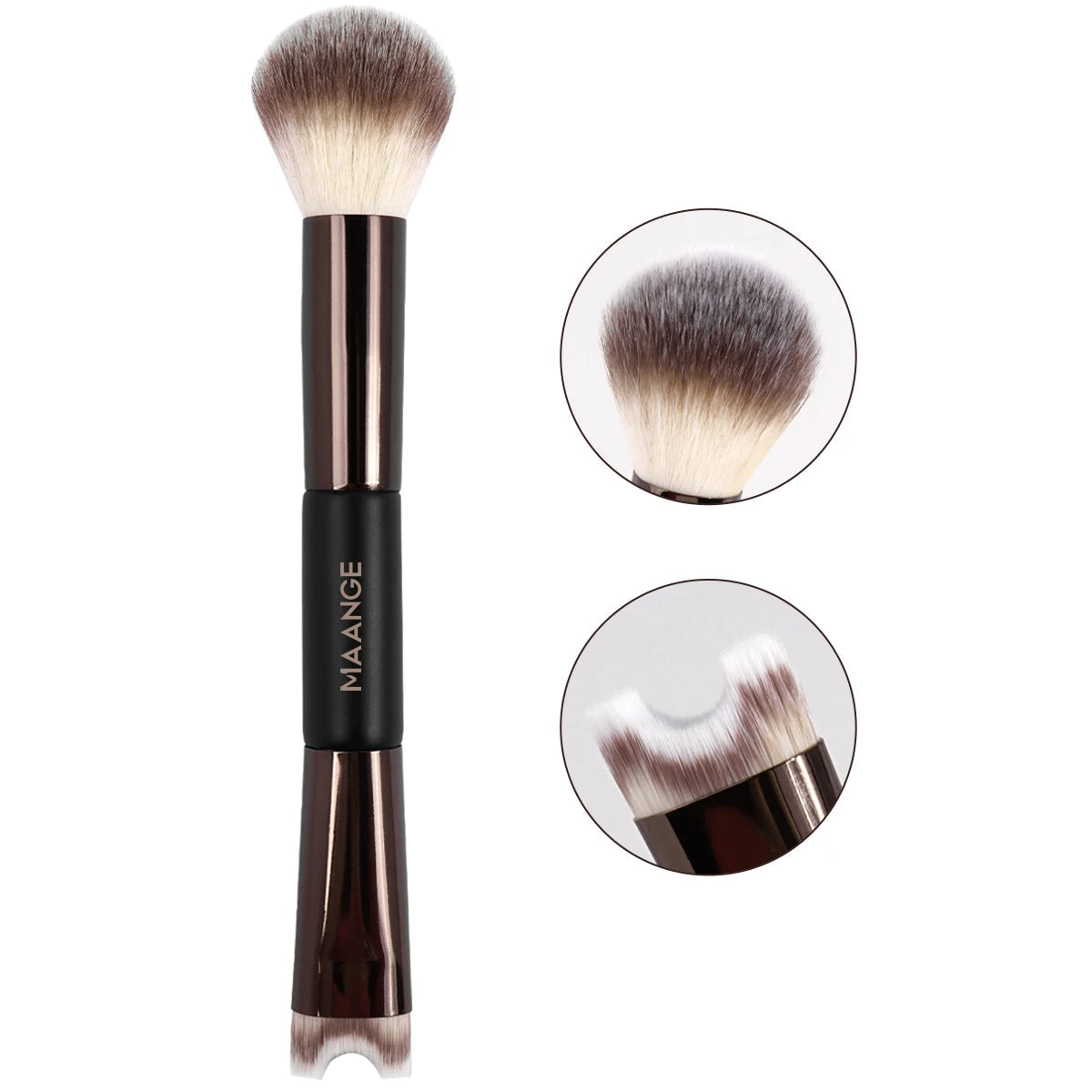 MAANGE Nose Contour U-Shaped Makeup Brush for Sculpting And Defining Double Head Foundation Highlighter Brush Nose Shadow Brush RELUX.STORE