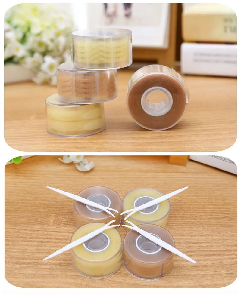 600 Pcs Eye Lift Strips Double Eyelid Tape Clear Gray Eyelid Stripe Big Eyes Invisible Double Fold Eyelid Sticker Makeup Tools RELUX.STORE