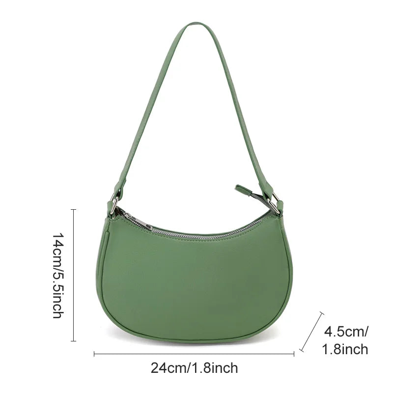 TINYAT Female Moon Bag Leather Shoulder Messenger Bag for Women Hand Bag Luxury Design Lightweight Party Ready Daily Use