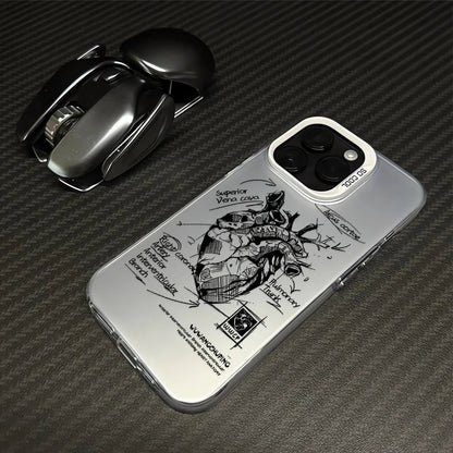 Creative Cardiovascular model Heart Medical Phone Case For iPhone 15 Pro Max 11 12 13 14 16 Pro XS XR 7 8 Plus Anti-drop Cover RELUX.STORE