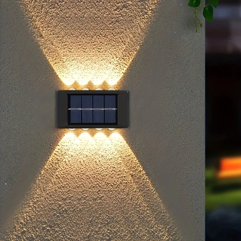 1pc 2/4/6/8/10/12LEDs Solar LED Wall Lights, Outdoor Wall Lamp For Garden, Patio, Ambient Light RELUX.STORE