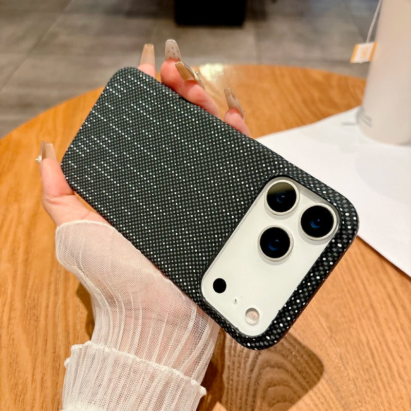 For Magsafe Magnetic Wireless Charging Luxury Solid Color Carbon Fiber Phone Case For iPhone 17 Pro Max Air Bumper Back Cover RELUX.STORE