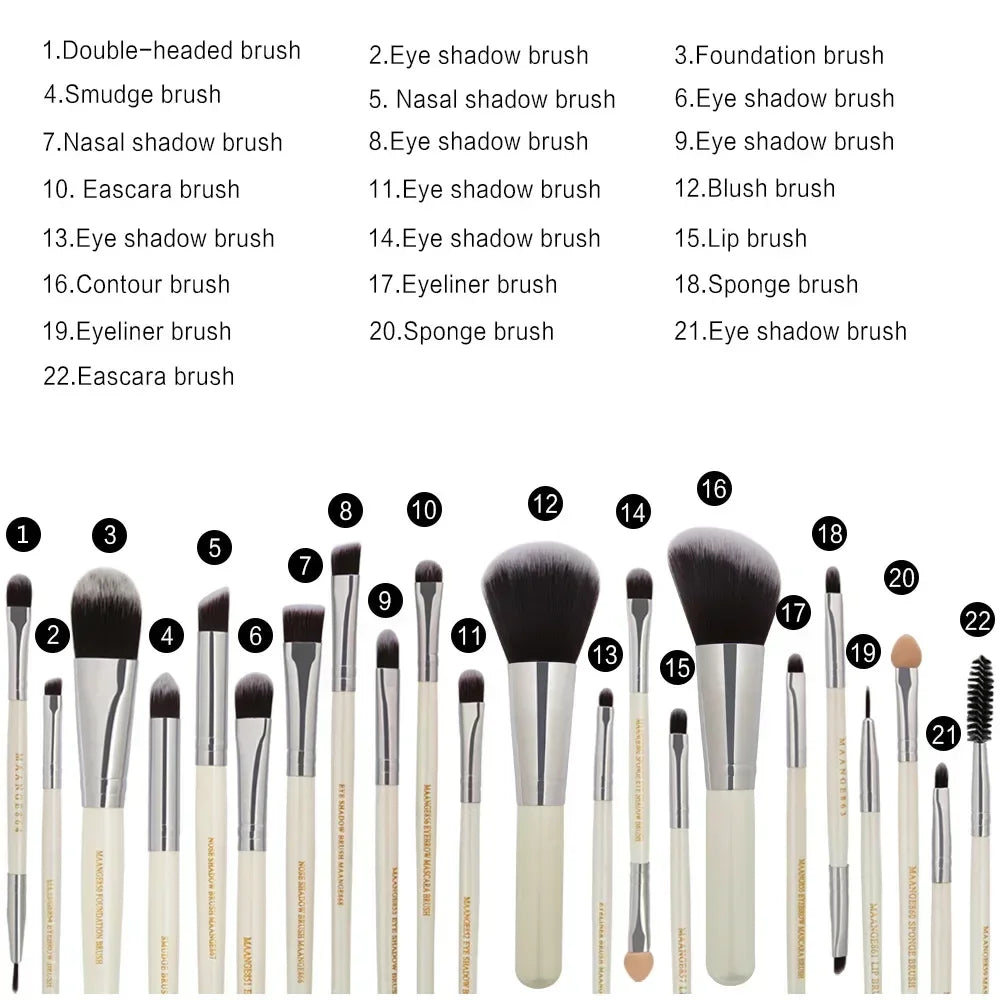 3/13/22pcs Professional Makeup Brushes Tools Set Make Up Brush Tools Kits for Eyeshadow Eyeliner Cosmetics Brushes Maquiagem RELUX.STORE