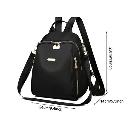 Simple Pu Black Large Capacity Backpacks Women Travel Bag Solid Harajuku Student Schoolbag Backpack Unisex Bags High Street