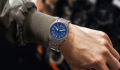 BERNY Titanium Watches for Men Classic Mens Field Pilot Watch Easy Read Outdoor Quartz Wristwatch Super Luminous Sapphire 5ATM