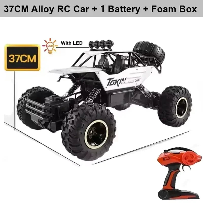 RC Cars Remote Control Car 1:12/16 Off Road Truck Metal Shell LED Headlights Offroad Monster RC Trucks 4WD All Terrain Toys Kids