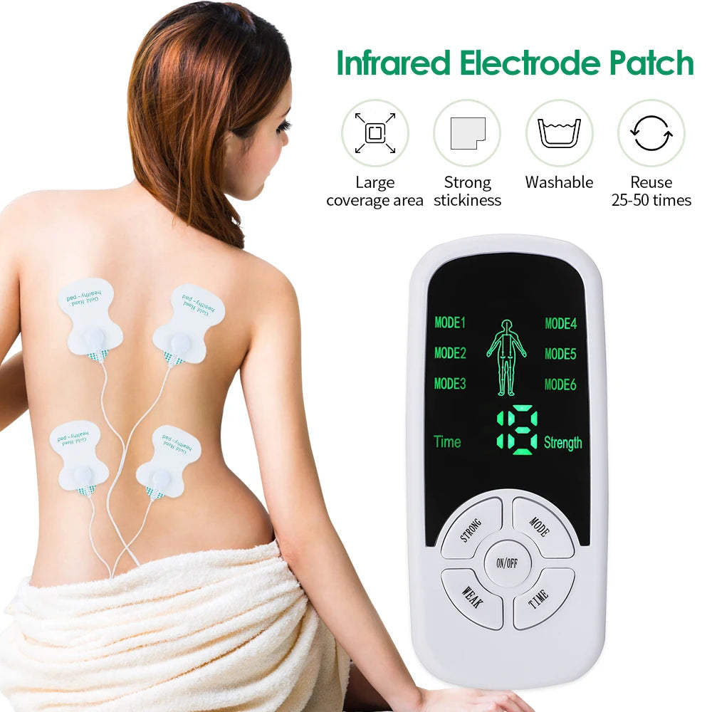 EMS Pulse Electric Muscle Stimulator Back Neck Body Massager Tens Acupuncture Meridian Physiotherapy Digital Massage Tools RELUX.STORE