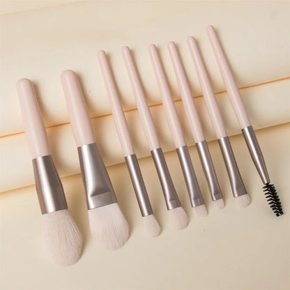 8Pcs Soft Fluffy Makeup Brushes Set for cosmetics Foundation Blush Powder Eyeshadow Kabuki Blending Makeup brush beauty tool RELUX.STORE