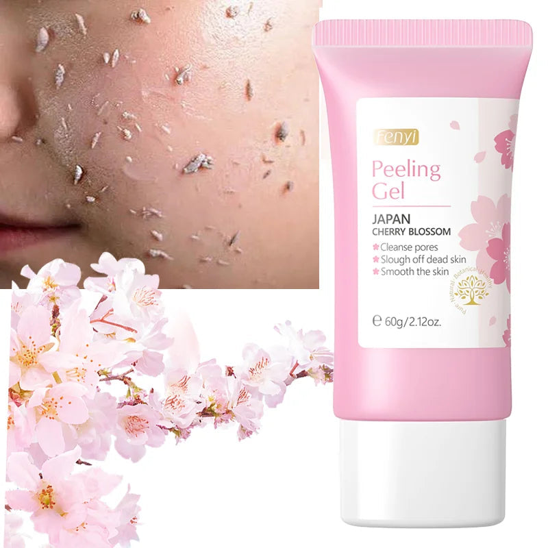 Sakura Face Deep Cleaning Exfoliating Gel Skin Care Whitening Moisturizer Repair Facial Scrub Skin Care 60g RELUX.STORE