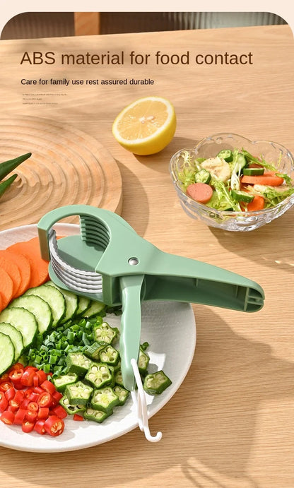 HooFun Kitchen Tools Stainless Steel Vegetable and Fruit Slicer Multi Functional Salad Slicer Kitchen Accessories