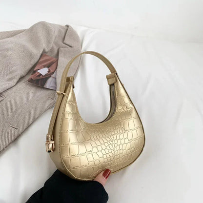 Fashion Luxury Design PU Leather Shoulder Bag Women Small Clutch Handbag Purse Female Underarm Bag Travel Totes shoulder bag RELUX.STORE
